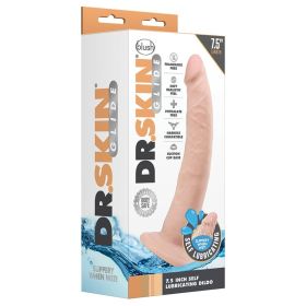 Dr. Skin Glide Self Lubricating Dildo (Color: Vanilla, Option: Without Balls, size: 7.5 Inches)