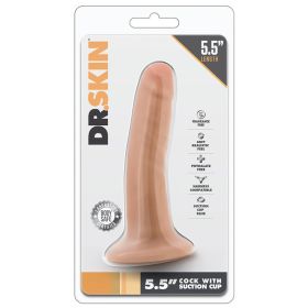 Dr. Skin Cock With Suction Cup (Color: Vanilla, size: 5.5 Inches)