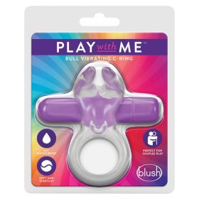 Play with Me Bull Vibrating C-Ring (Color: Purple)