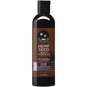 Earthly Body Hemp Seed Massage & Body Oil (Option: Lavender, size: 8 Oz)