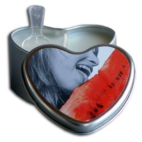 Earthly Body 4-in-1 Edible Heart Candle (Option: Watermelon, size: 4 Oz)