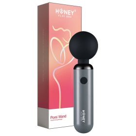 Honey Play Box Pomi Wand Clit Tease Vibrating Wand (Color: Grey)