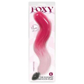 Foxy Silicone Tail Butt Plug (Color: Pink Gradient)