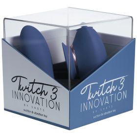 Shots Innovation Twitch 3 Rechargeable Vibrator & Suction (Color: Blue)