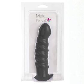 Maia Kendall Silicone Swirl Dong (Color: Black)