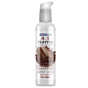 Swiss Navy 4 In 1 Playful Flavors (Option: Chocolate Sensation, size: 4 Oz)