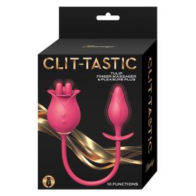 Clit-Tastic Tulip Finger Massager & Pleasure Plug (Color: Red)