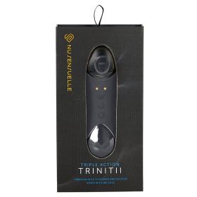 Sensuelle Trinitii 3-in-1 Suction Tongue (Color: Black/18K Gold)