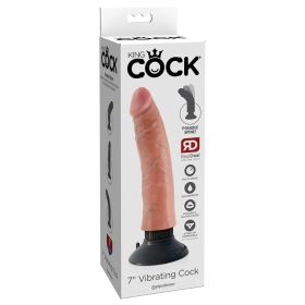 King Cock Vibrating Cock (Color: Light, size: 7 Inches)