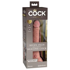 King Cock Elite Dual Density Silicone Cock (Color: Light, size: 7 Inches)