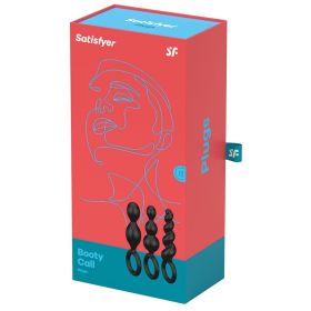 Satisfyer Booty Call Plugs (Color: Black, Option: Set Of 3)
