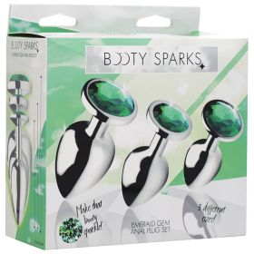 Booty Sparks Anal Plug Set (Color: Emerald)