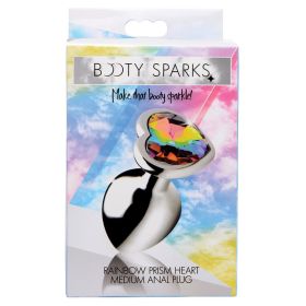 Booty Sparks Rainbow Prism Heart Anal Plug (size: medium)