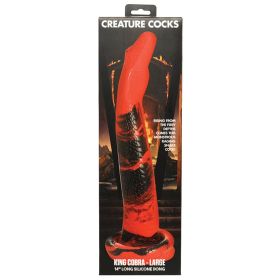Creature Cocks King Cobra Long Silicone Dong (size: 14 Inch)